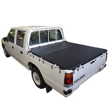 Bunji Ute/Tonneau Cover for Holden Rodeo TF (1988 to 1996) Crew Cab suits Headboard and Grab Rails