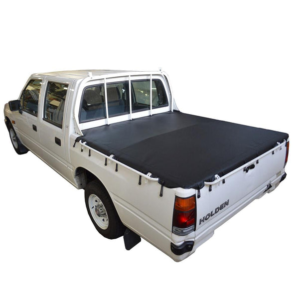Holden Rodeo TF (1988 to 1996) Crew Cab with Headboard and Grab Rails Bunji Tonneau Cover