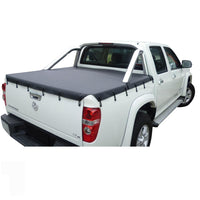 Holden Rodeo/Colorado RA, RC (2003 to June 2012) Crew Cab with Factory Alloy Sports Bars Bunji Tonneau Cover