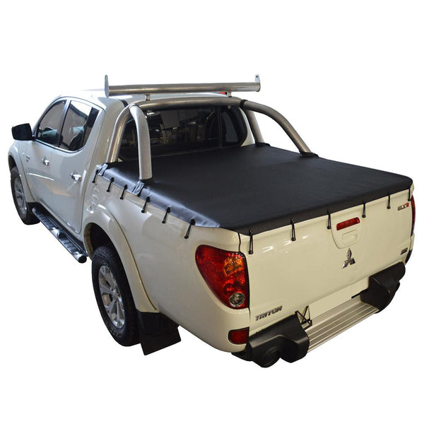 Mitsubishi Triton MN (Oct 2009 to June 2015) Double Cab with Factory Sports Bars Bunji Tonneau Cover