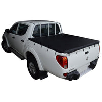 Mitsubishi Triton MN (Oct 2009 to June 2015) Double Cab with Headboard and Over Rail Tub Liner Bunji Tonneau Cover
