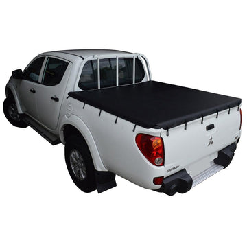 Bunji Ute/Tonneau Cover for Mitsubishi Triton MN (Oct 2009 to June 2015) Double Cab suits Headboard and Over Rail Tub Liner