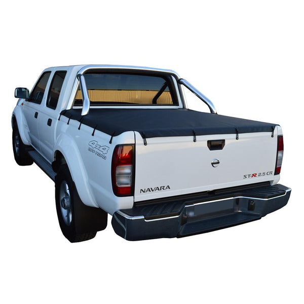 Nissan Navara D22 ST-R (2009 to June 2015) Dual Cab with Factory Sports Bars Bunji Tonneau Cover