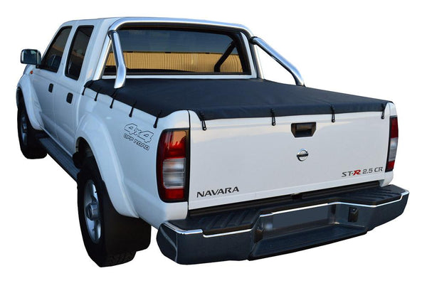 Nissan Navara D40 ST-X (Spanish Built)(2006 to 2008) Dual Cab with Factory Sports Bars Bunji Tonneau Cover