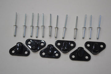 Pack of 6 Triangle Hooks and 12 Rivets