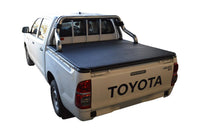 Toyota Hilux J-Deck (Apr 2005 to Sept 2015) Double Cab with Factory Sports Bars, Headboard and Over Rail Tub Liner ClipOn Tonneau Cover