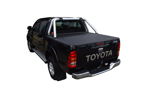 Toyota Hilux SR5 A-Deck (Apr 2005 to Sept 2015) Double Cab with Factory Sports Bars Bunji Tonneau Cover