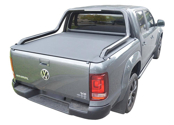 Volkswagen Amarok Ultimate Canyon (2014 Onwards) Dual Cab with Factory Long Style Sports Bars ClipOn Tonneau Cover